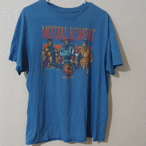 "Make Offer" Blue Mortal Kombat Graphic T-Shirt - Picture 1 of 3